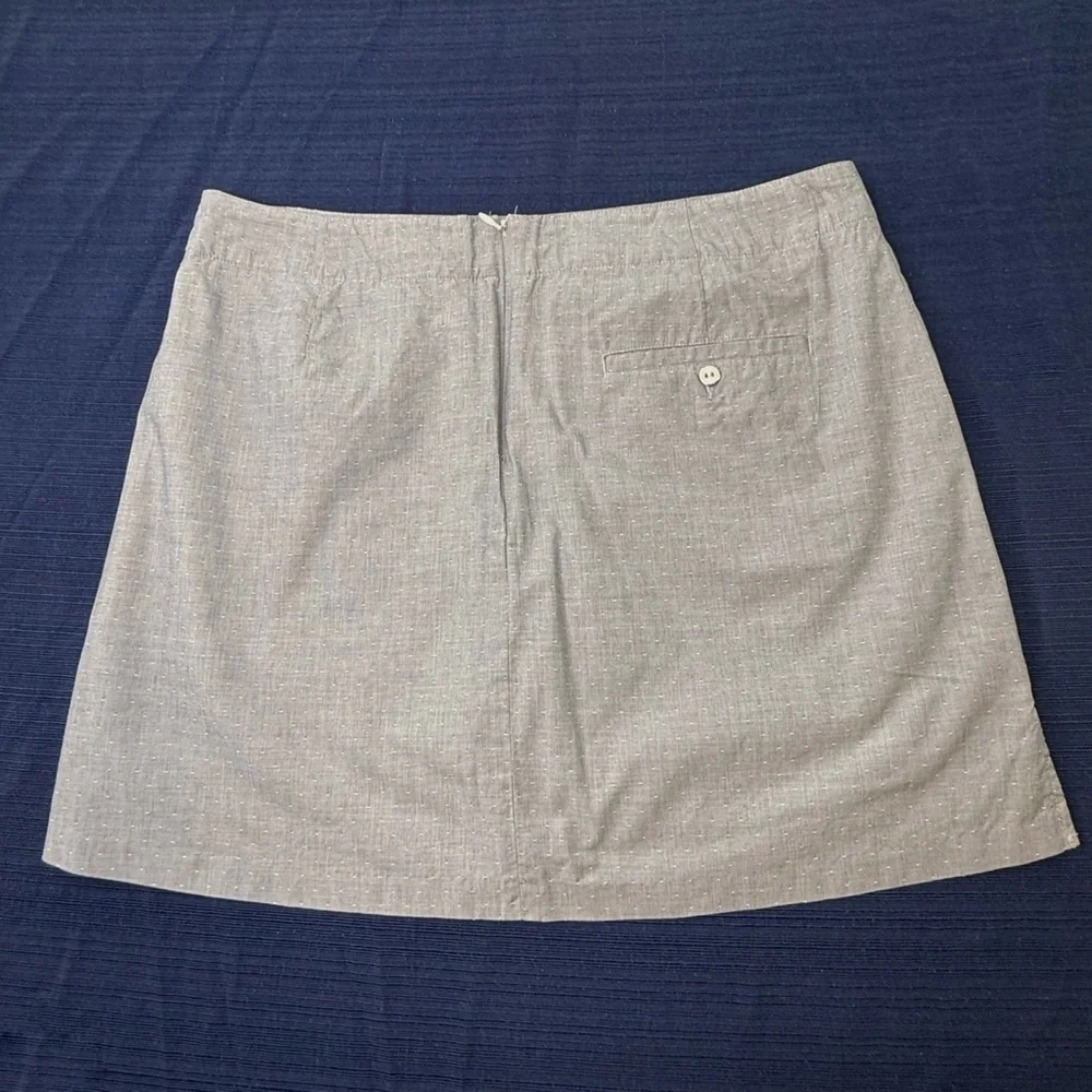 Lady Hagen Blue Reef Swiss Dot Golf Skort Sz 10 Zipper Back Athletic Skirt